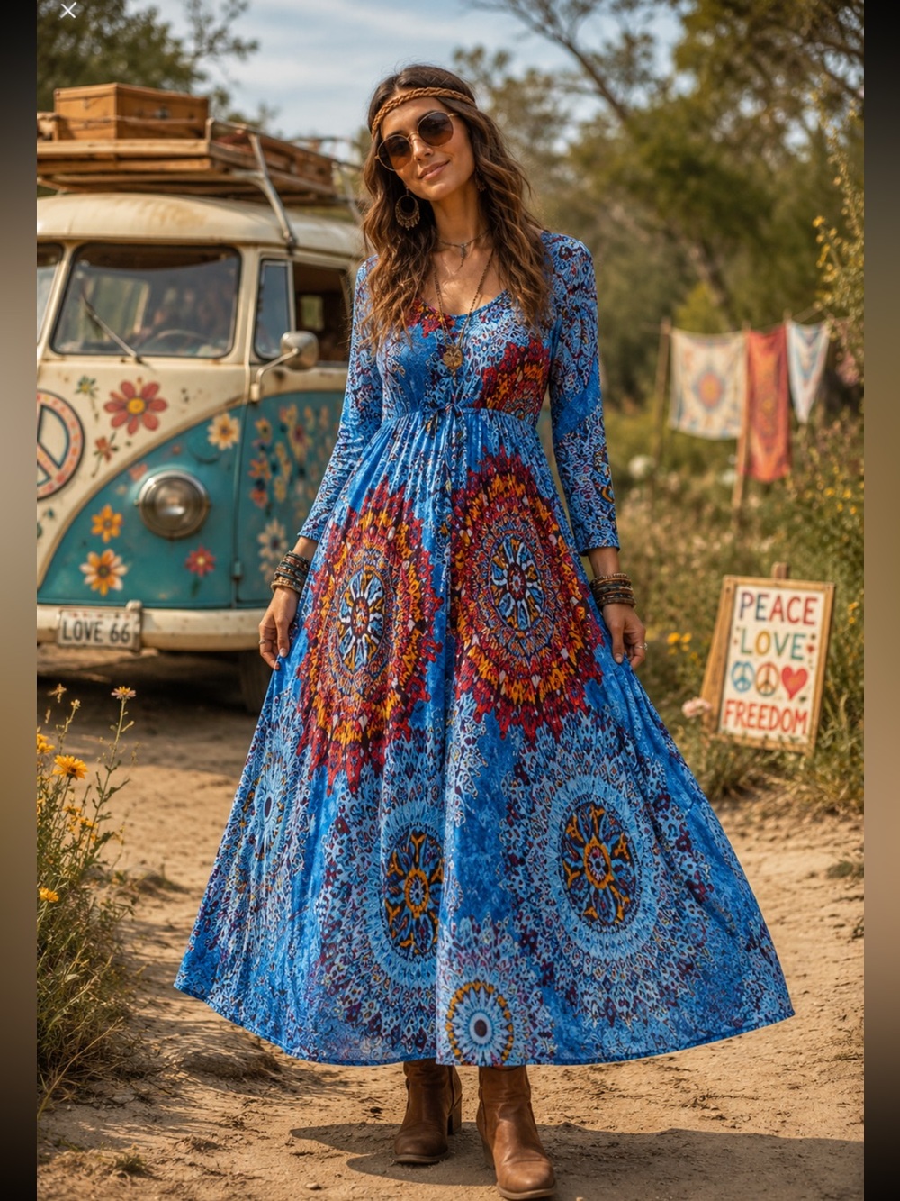 Grecerelle  dress boho hippie maxi fairy‎ grunge